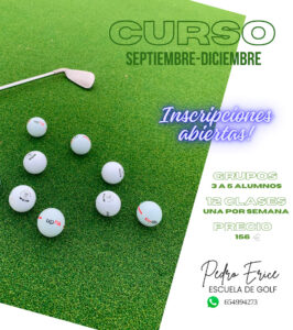 Curso trimestral sept dic golf Cursos de adultos